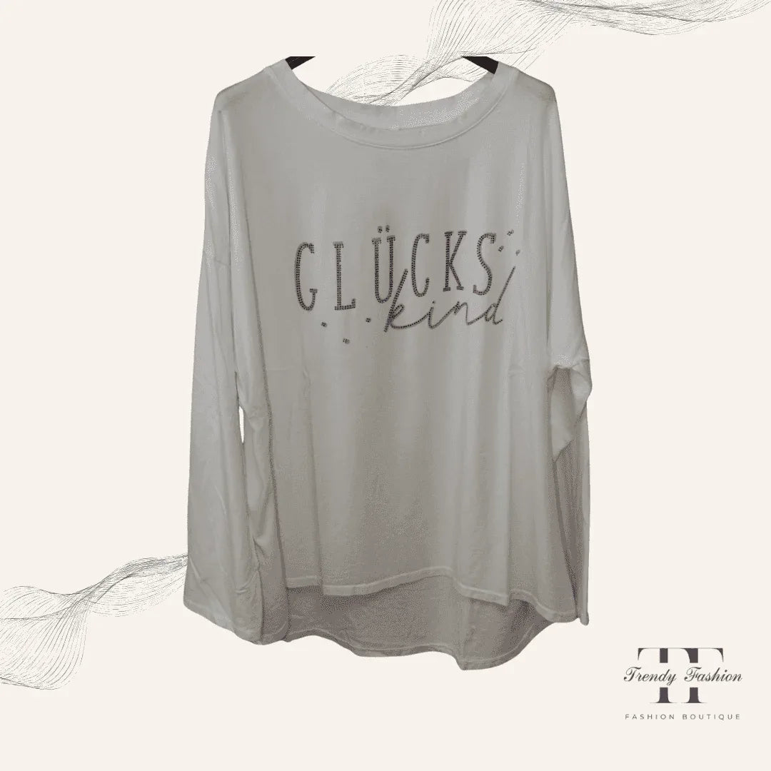 Damen Shirt Glückskind Sassari – Witziges Statement-Shirt lässiger Look