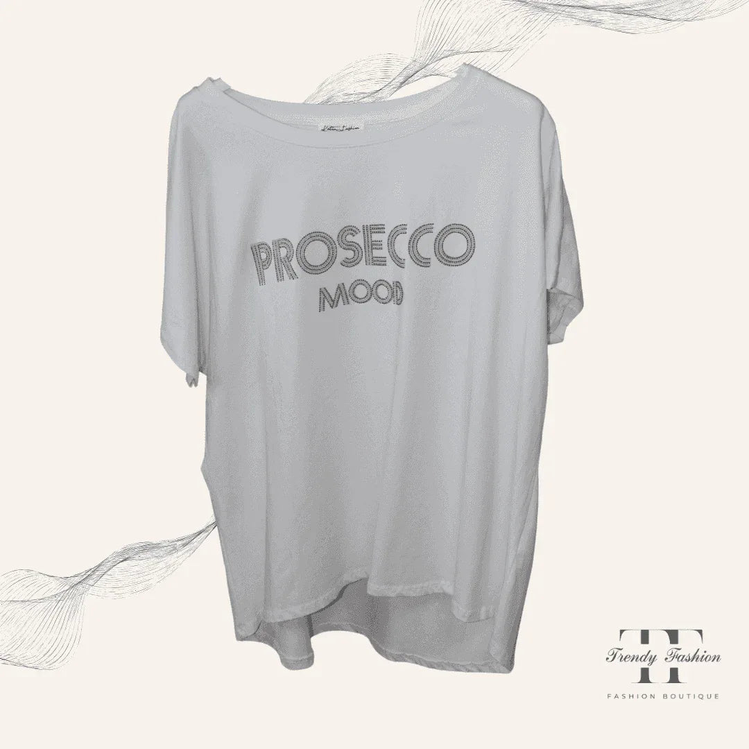 Damen Shirt Prosecco Modena Grau – Modernes Statement-Shirt für Weinliebhaber