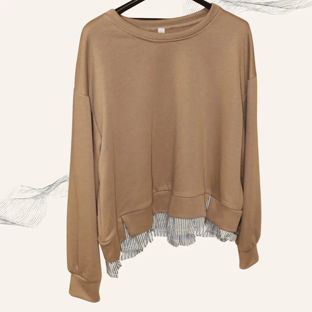 Damen Sweatpullover Bologna – Gemütlicher klassischer bequemer Alltags-Pulli