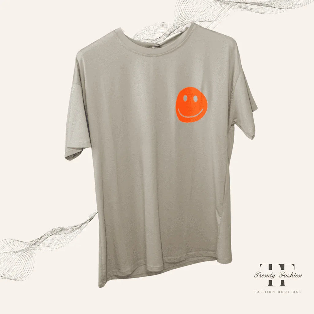 Damen Shirt Smiley Prato – Fröhliches Motiv-Shirt leicht & bequem