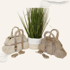 Damen Handtasche Fellhase – Verspielter Charme trifft praktische Alltagstasche