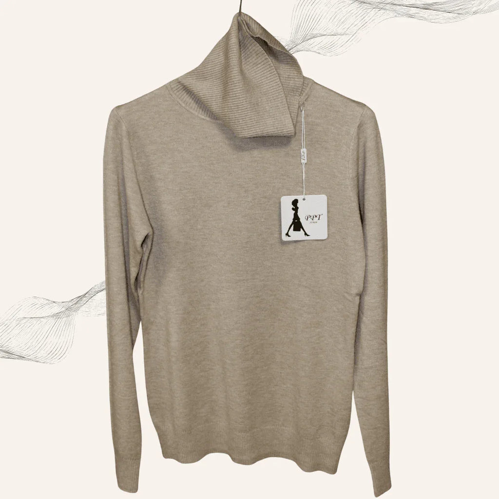 Damen Rollkragenpullover Bari – Zeitlos eleganter warmer Pulli hochwertig