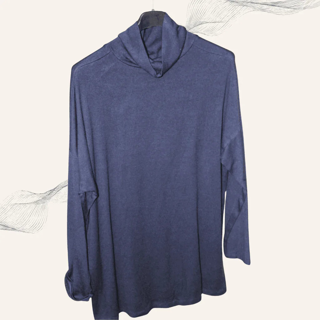 Damen Rollkragenpullover mit Leo-Innenfutter – Stylisch warm & einzigartig