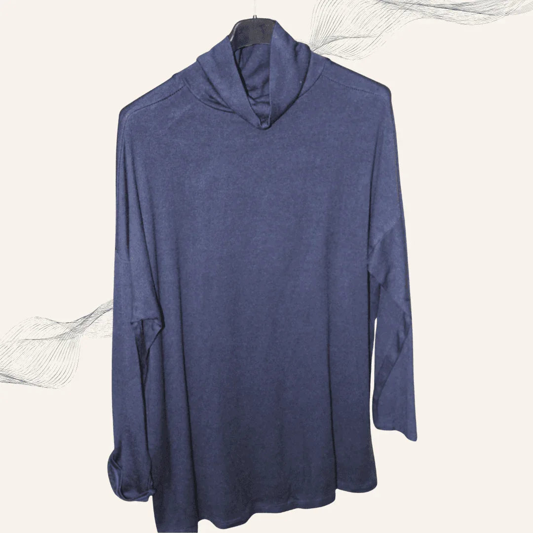 Damen Rollkragenpullover mit Leo-Innenfutter – Stylisch warm & einzigartig