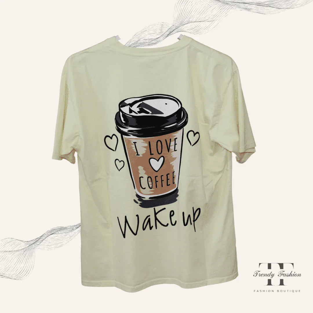 Damen Shirt Coffee Foggia – Einzigartiges Kaffee-Motiv-Shirt für Kaffeeliebhaber