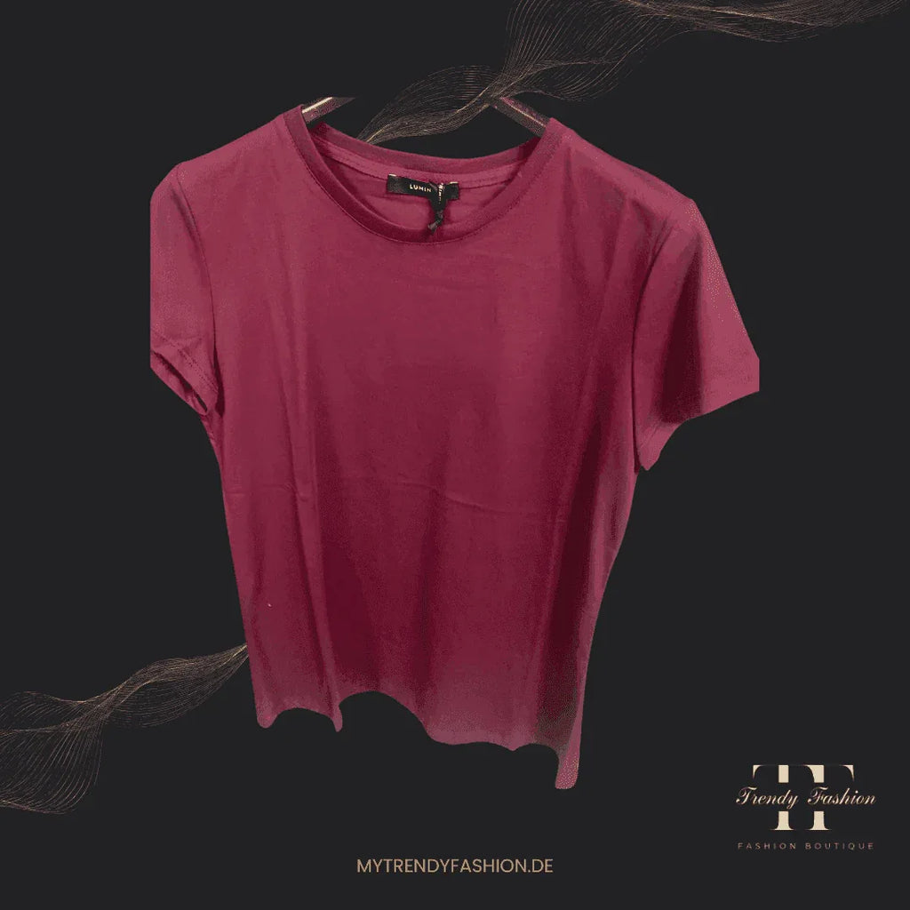 Damen Basic Shirt Uni Varese Rot – Zeitloses Alltagsshirt in vielen Farben