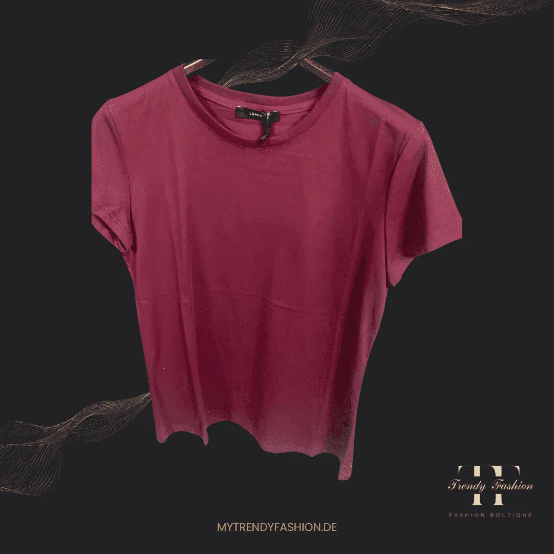 Damen Basic Shirt Uni Varese Rot – Zeitloses Alltagsshirt in vielen Farben