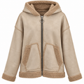 Luce d'Inverno Teddyjacke Beige – Kuschelige Winterjacke mit Kapuze