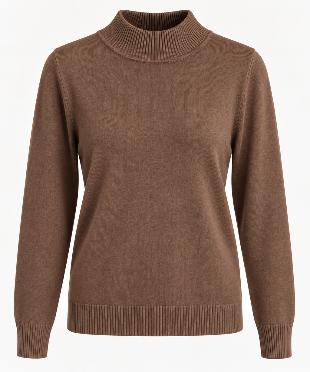 Feinstrickpullover mit Stehkragen – Eleganter Damen Pullover in verschiedenen Farben