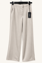 Damen Lederimitat Hose Livorno – Modern & Bequem in Beige, Grün & Blau, Gr. M–L