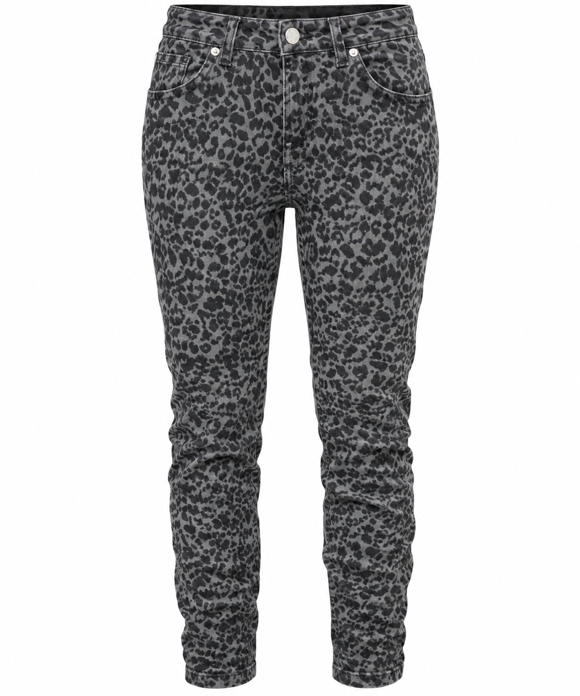 Jewelly Jeanshose Leo-Print – Trendiges Leopardenmuster, Bequem & Stilvoll, Gr. 40–42