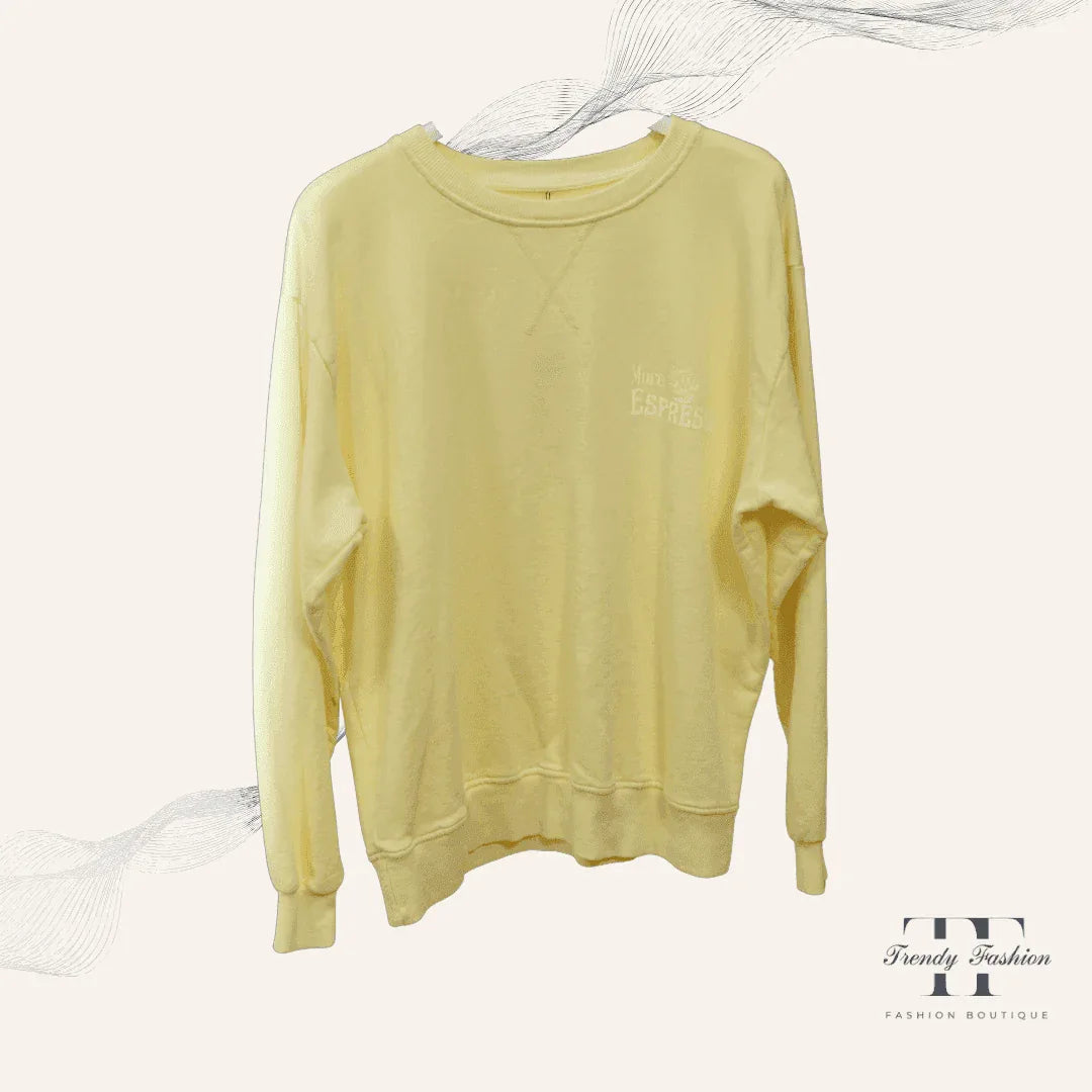 Damen Sweatshirt Espresso – Weicher warmer klassischer Pulli für gemütliche Tage