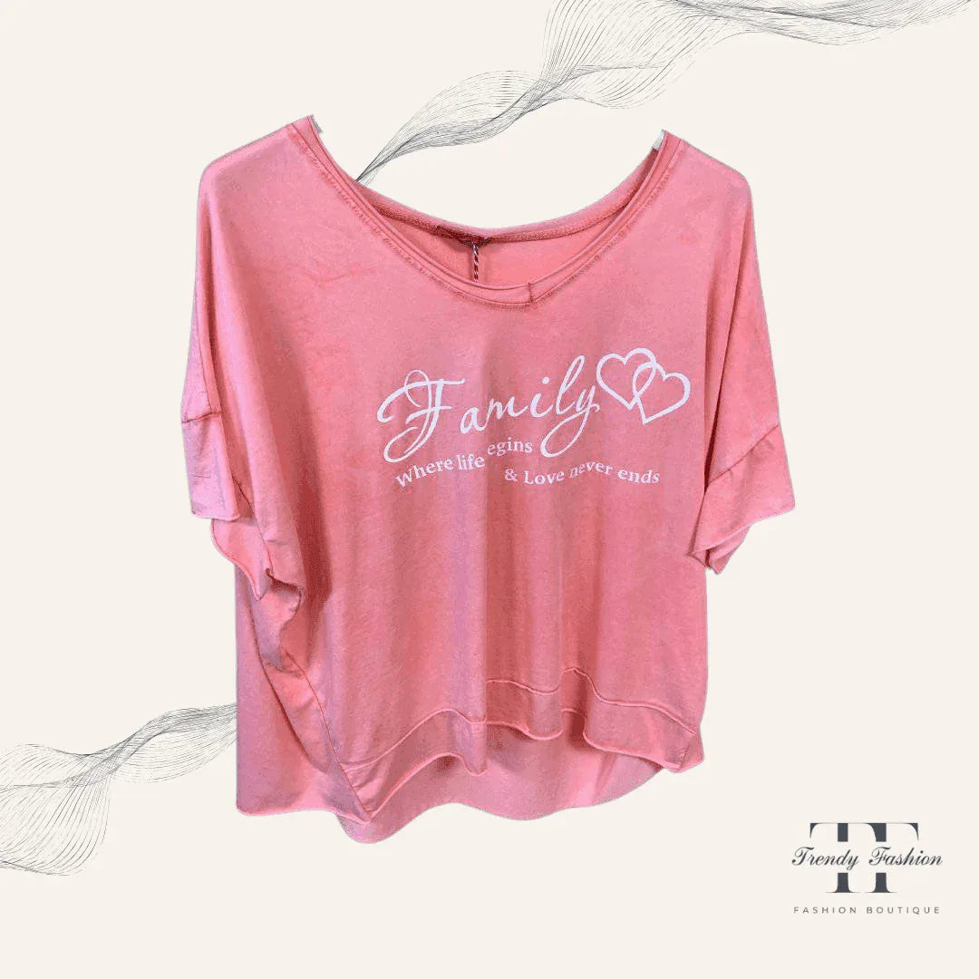 Damen Shirt Family – Gemütliches Familien-Shirt weich & hochwertig