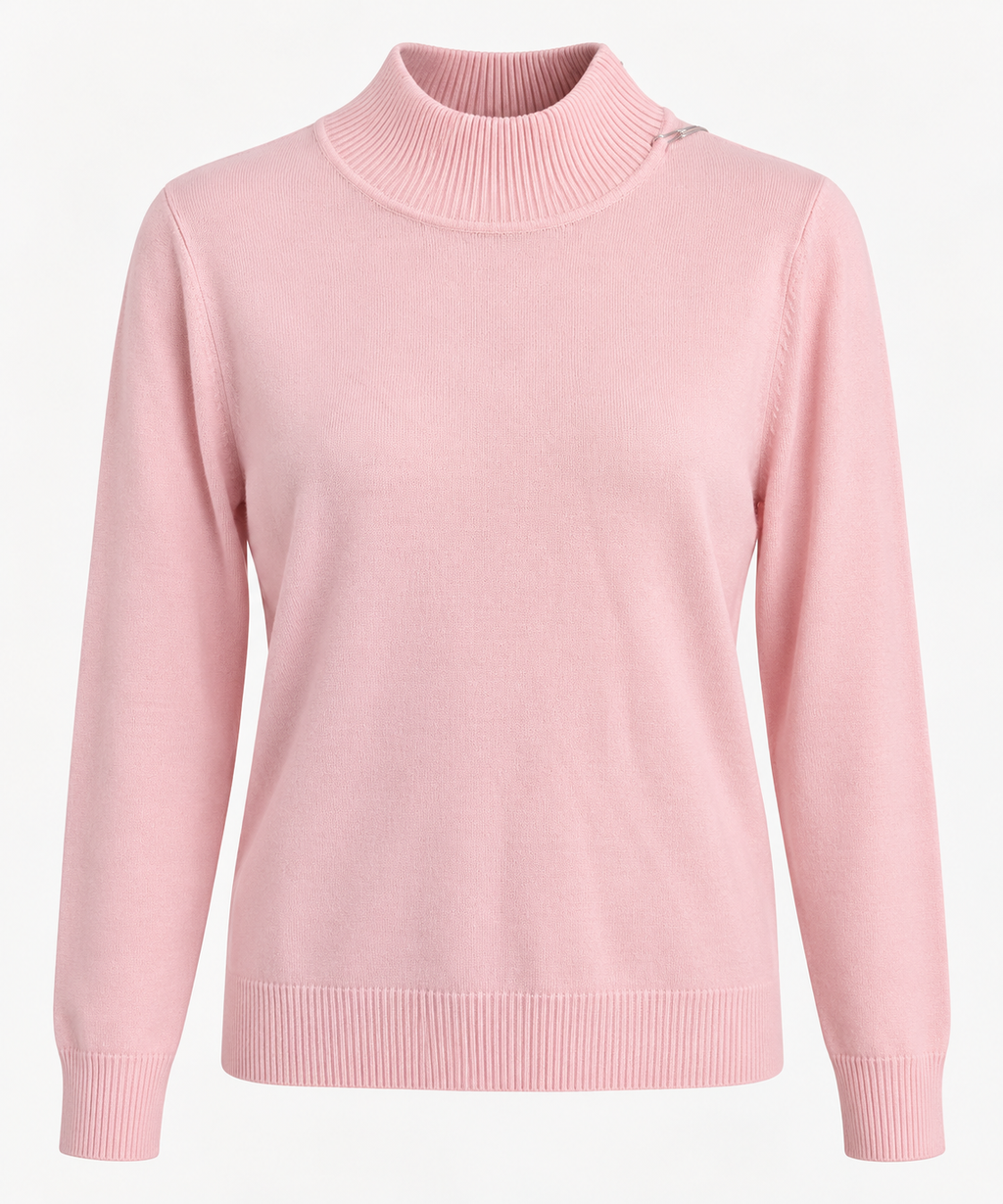 Feinstrickpullover mit Stehkragen – Eleganter Damen Pullover in verschiedenen Farben