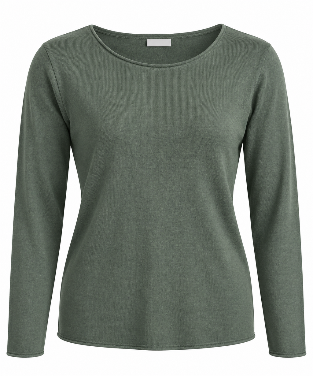 Feinstrick Pullover Damen Rundhals | Weicher Basic Strickpullover in vielen Farben