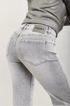 Toxik3 - Gerade geschnittene Stretch-Jeans in Hellgrau – bequem & vielseitig kombinierbar - Trendy Fashion