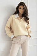 Damen Karierte Bluse mit Hemdkragen – Elegante Bluse mit modernen Kontrastdetails