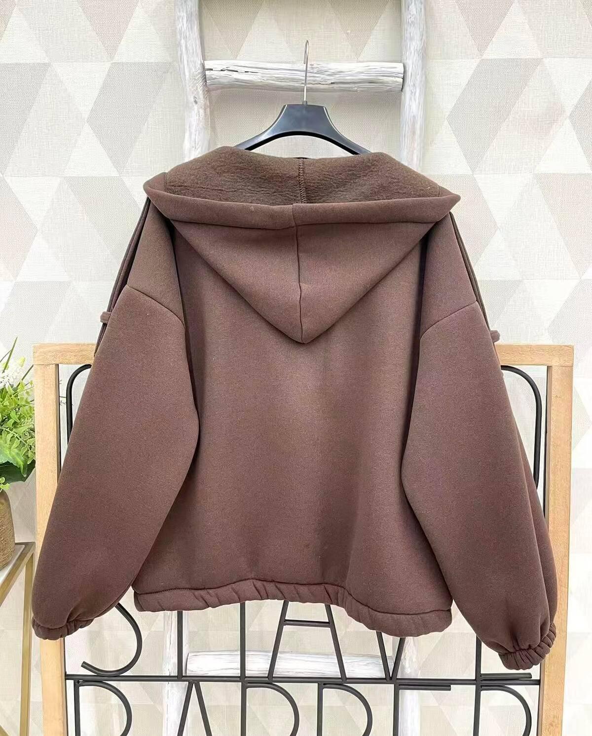 Damen Winterjacke mit Kapuze & Knöpfen – Warme lässige stylische Jacke für kalte Tage