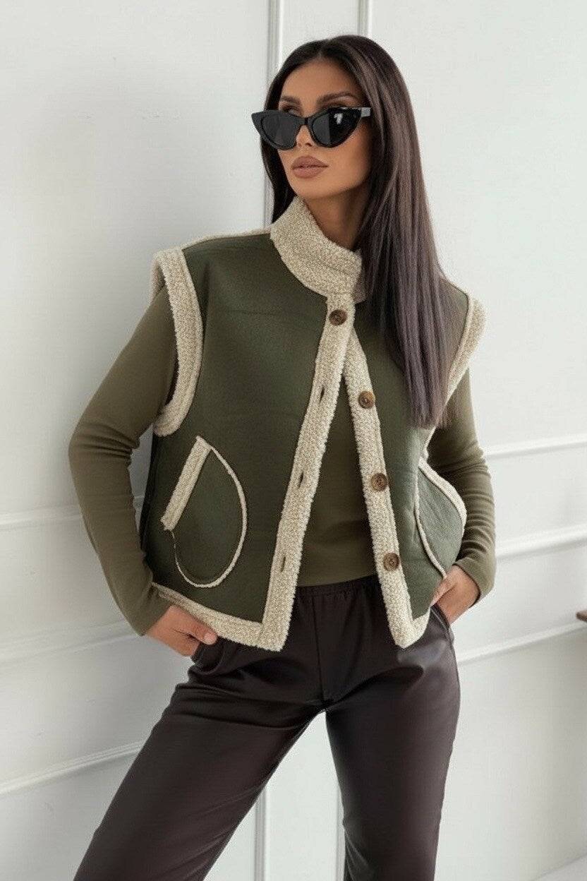 Stylische Damen Kuscheljacke mit Taschen – weich, warm & gemütlich